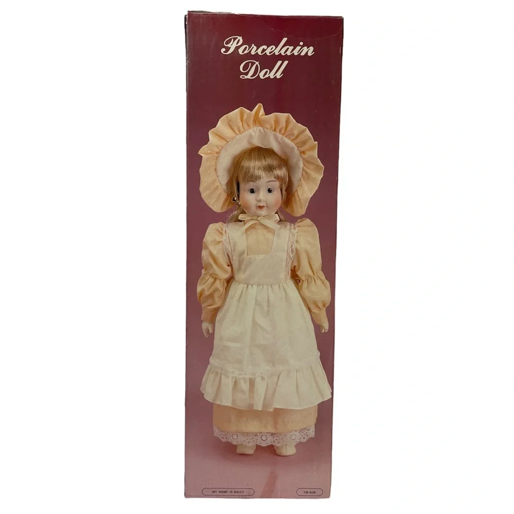 Vintage Doll Porcelain Sally Victorian Country Cottage Farmhouse Vintage Toys